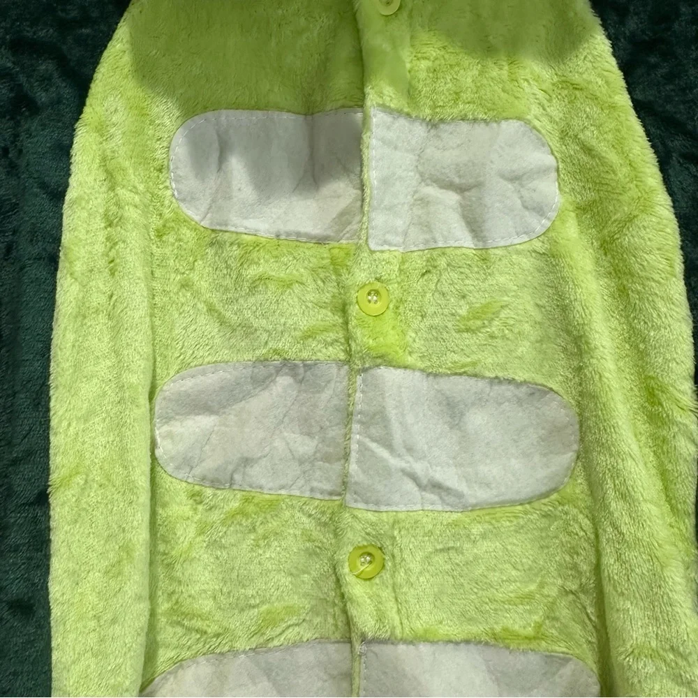 Green Dinosaur Onesie Costume Cosplay Cozy Size Medium - Picture 2 of 14